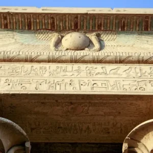 hieroglyphics-temple-isis- Philae Temple, High Dam & Unfinished Obelisk – Aswan Highlights 1 Day Tour