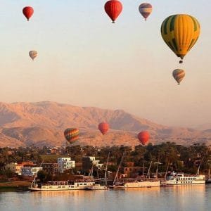 Hot,Air,Balloons,In,Luxor,,Egypt